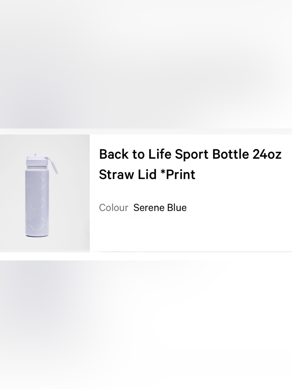 ✨NWT✨ Lululemon: Back to Life Sport Bottle 24oz Straw Lid *Print - Picture 2 of 11